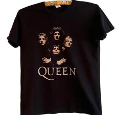 Queen Vintage t-shirt czarny Freddie Mercury Bohemian Rhapsody rock band tee unisex