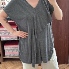 Ulla Popken Bluzka w Paski Asymetryczna Plus Size 4XL / 48 / 20