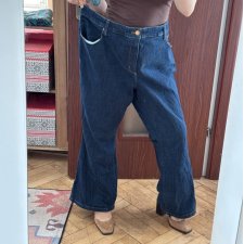 Ava & Viv Granatowe Jeansy High Rise Flare Plus Size  7XL / 54 / 26