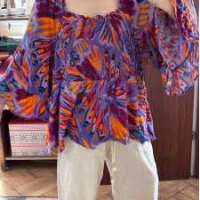 Terra & Sky Bluzka boho hiszpanka  6XL / 52 / 24