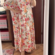 Woman Within Kolorowa Sukienka w Kwiaty Plus Size  9XL / 58 / 30
