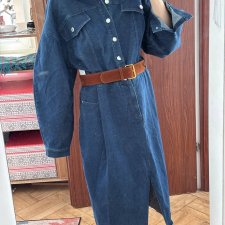 Eloquii Jeansowa Sukienka Koszulowa Plus Size 6XL / 52 / 24