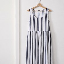 Długa maxi sukienka w paski bonprix 36S/38 M jonh baner