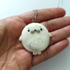 Naszyjnik Biała Foka Kawaii