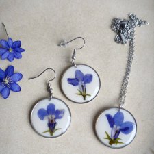 Komplet biżuterii z żywicy LOBELIA