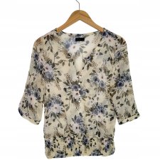 VERO MODA mgiełka bluzka kwiaty 36 S