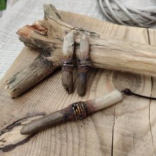 Dotyk Fali – komplet biżuterii driftwood z naturalnego drewna