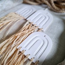 Ceramiczne boho zawieszki z rafią