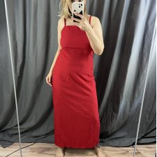 fransa red long dress