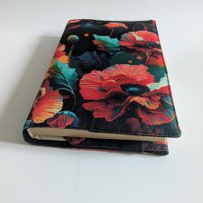 Etui na książkę - kolorowe maki